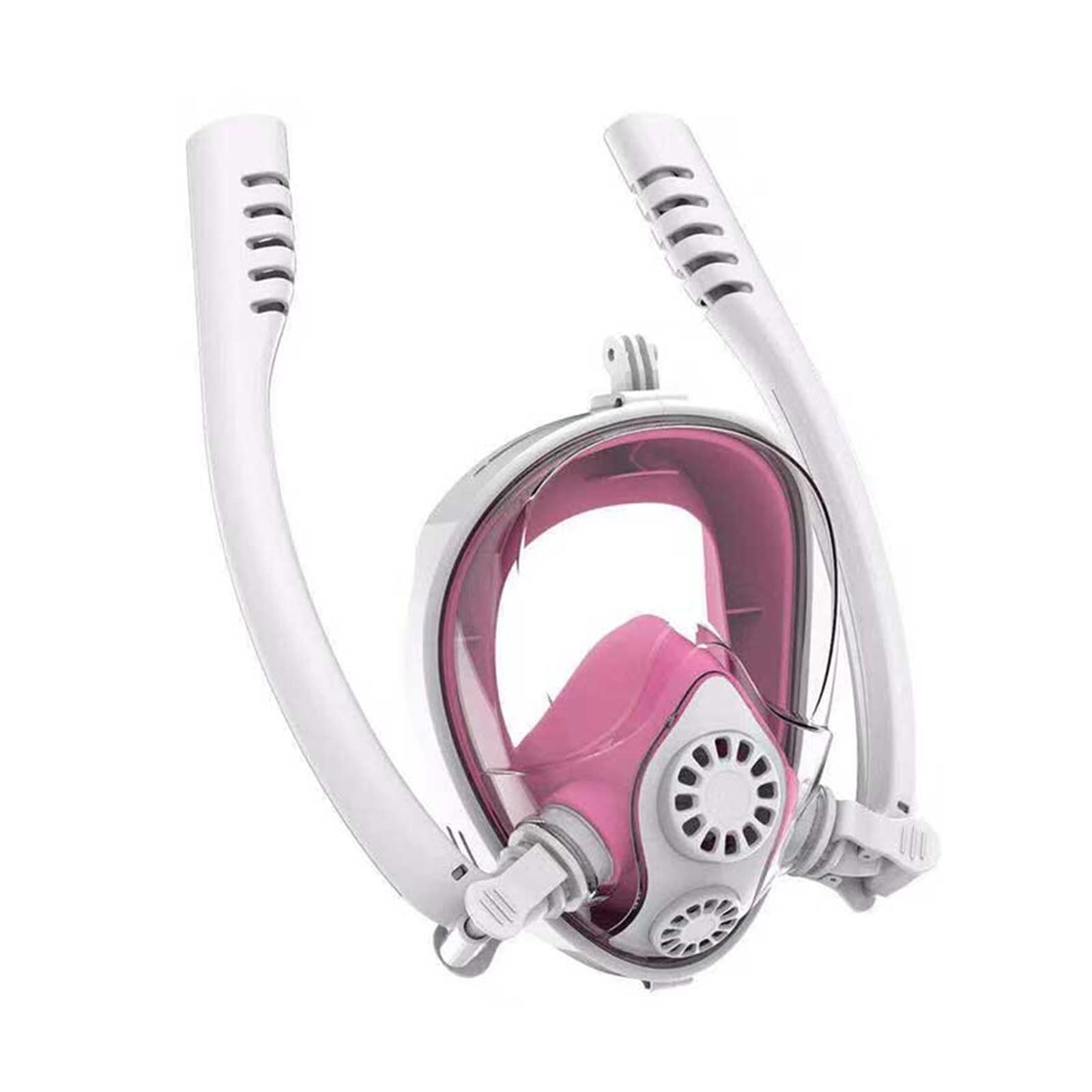 Dcdcd Women's White Pink Diving Mask Mask Underwater Anti Fog Full Face Snorkeling Mask For Men Kids Swimming Snorkel Diving Equipment(,S/M)