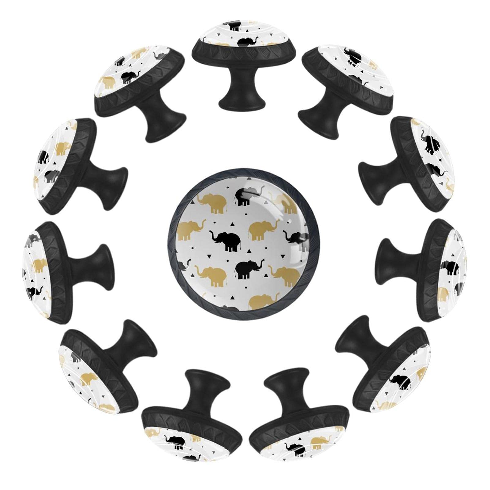 Boutons de tiroir éléphants 35 mm lot de 12 pour commode et crèche