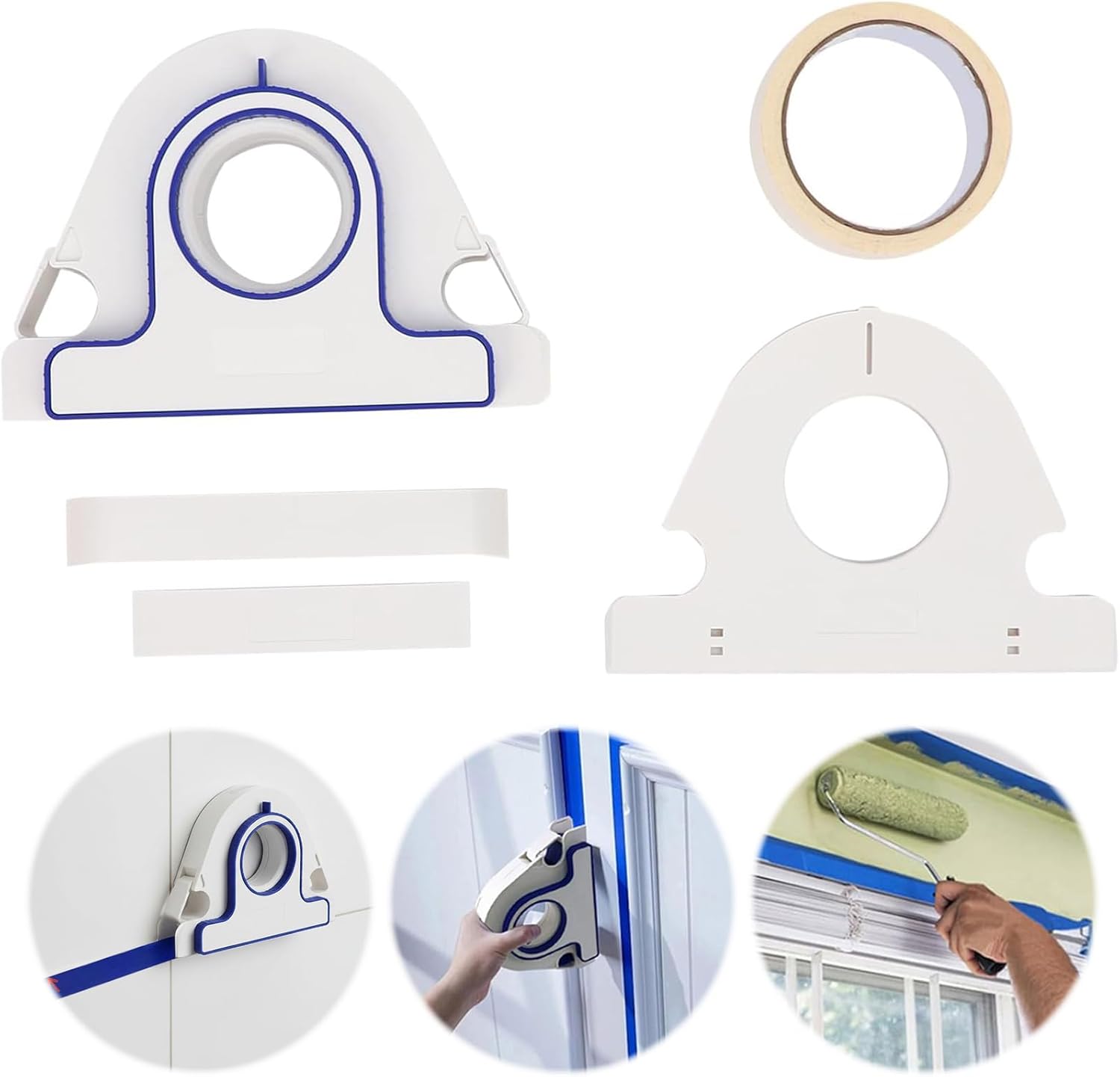 Masking Tape Master Applicator, Painters Tape Dispenser Tool for Trim, Paint Masking Tool with Precise 1mm Spacing