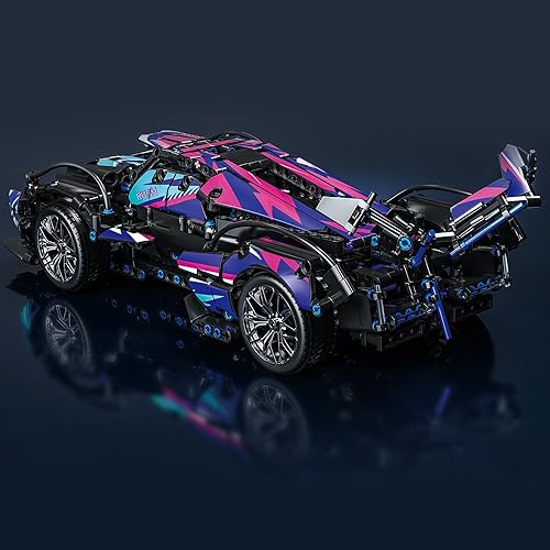 Miniatura 9 de Mesiondy Bloques de construcción de autos deportivos, juguetes para niños, 114 MOC, modelo de coche de carreras, juguete de construcción para