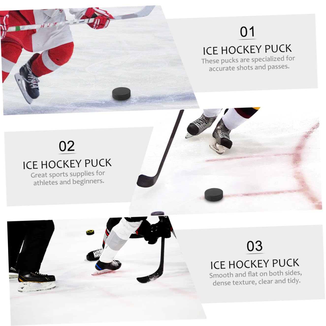 Kisangel Hockey sur Glace Haute Dureté 9 Pièces Robustes pour La Pratique en Arène Internationale