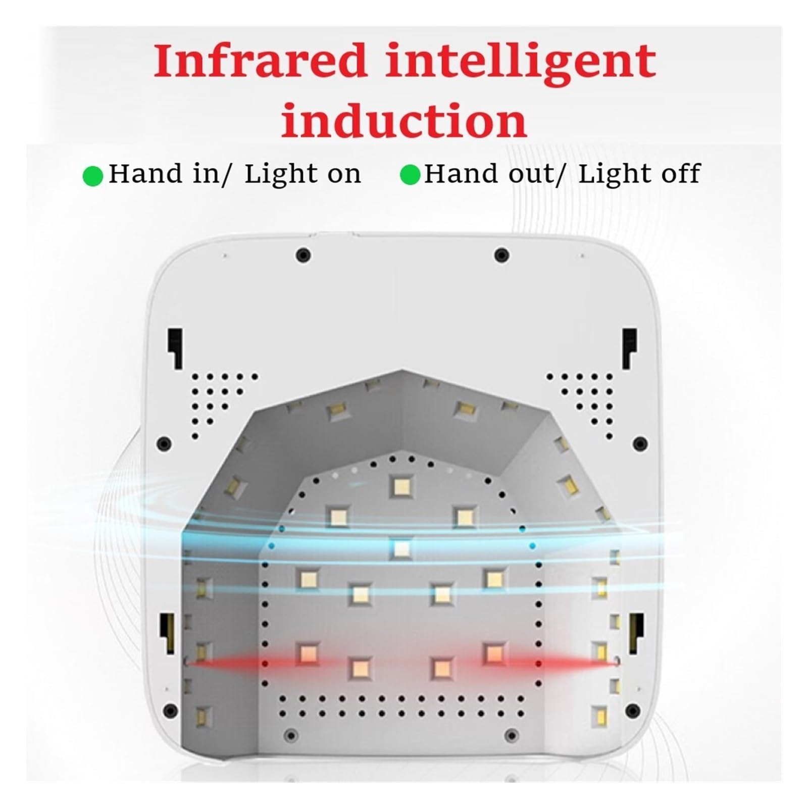 Lampa UV do Paznokci, Lampa LED UV do paznokci Bezprzewodowa lampa LED do paznokci UV Akumulator 15600 mAH Profesjonalna suszarka do paznokci w żelu Lakier do paznokci Lampa Curling Do wszystkich żelo