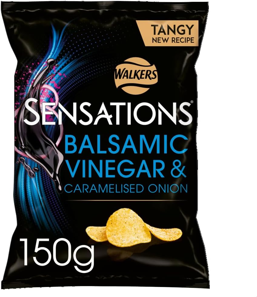 Walkers Sensations Balsamic Vinegar & Caramelised Onion Sharing Crisps 150g