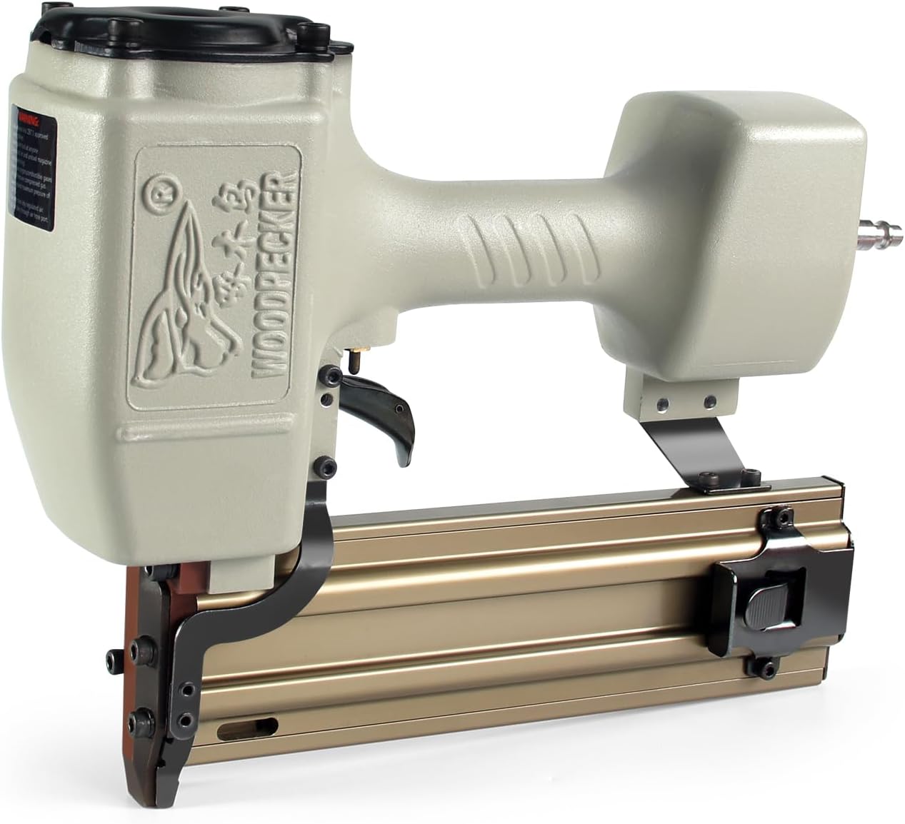 WOODPECKER ST64 Pneumatic Concrete T Nailer, 14 Gauge 3/4" to 2-1/2" Heavy Duty Air Concrete Nail Gun for Furring Strips, Masonry, Cement, Concrete Brick Nailing