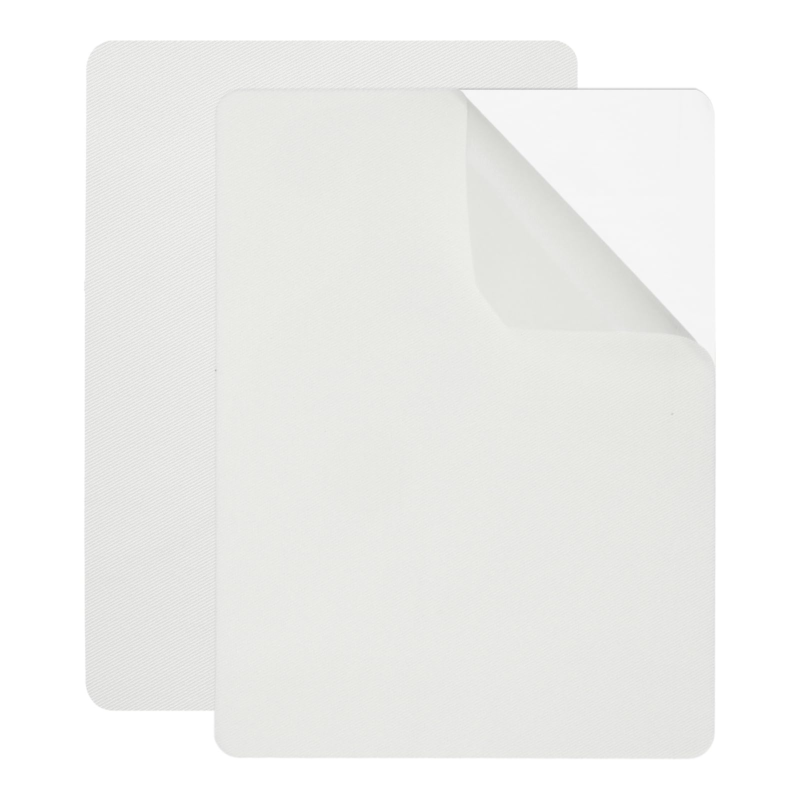 YELARXI Self-Adhesive Repair Patches, 8 x 6IN Twill Fabric Repair Patch Waterproof Lightweight Outdoor Camping Gear Fabric for Couch Clothing Down Jacket Tent Bag (2 Pack, White) — image 1