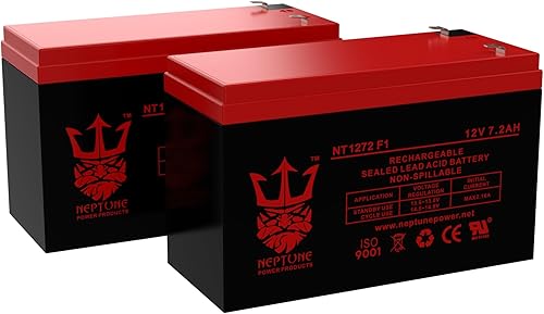 Batería de 12 V SLA Recargable Reemplazo para Verizon FiOS PX12072-HG  Paquete de 2 (12V 7.2Ah F1)