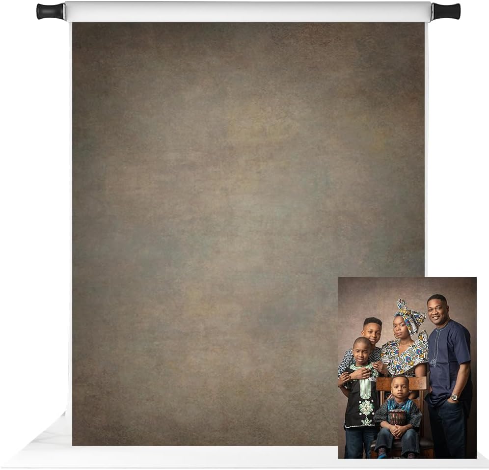 Kate Dark Brown Abstract Photo Backdrop Old Master Backdrop Texture Art Portrait Photography Backgrounds Photo Studio Props Pictures, 10x6.5ft