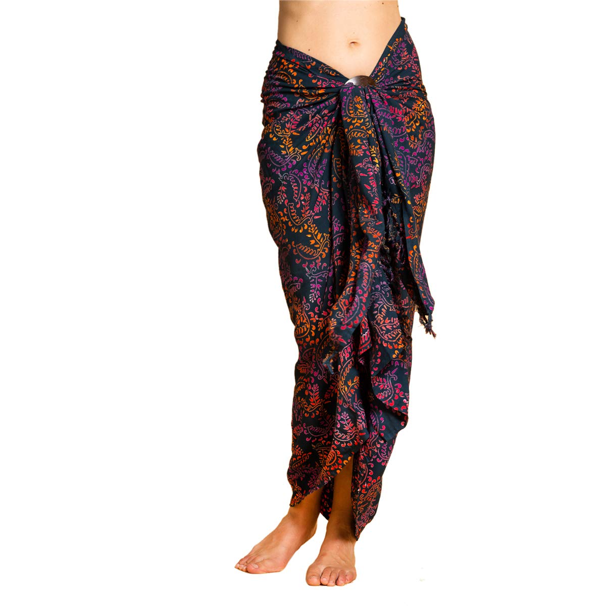 Panasiam Women's B022 Fern Indigo Sarong L