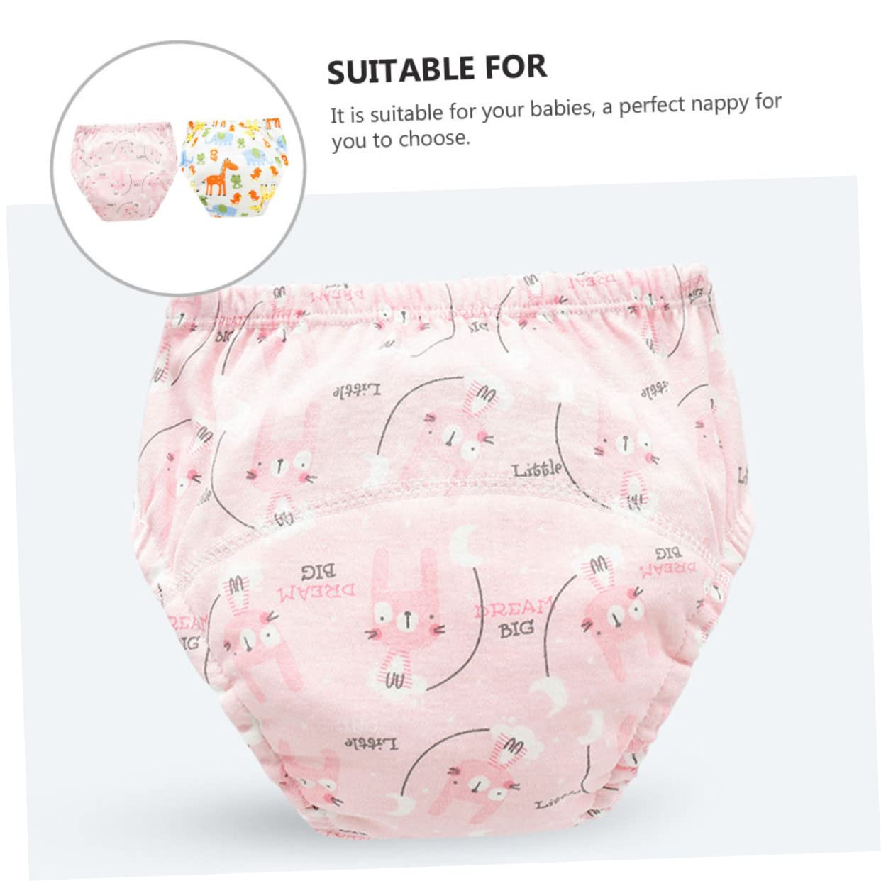 6piezas De Reutilizables Para Bebés De Algodón Lavables y Transpirables Diseño Talla s Varios estilos