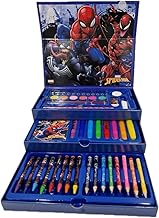 TDL Marvel Spiderman 52 Piece Colouring Case Art Case & Travel Set for Kids