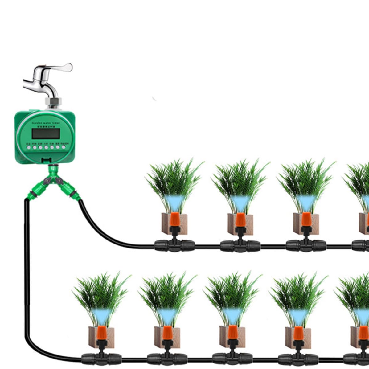 Generico Programmatore per Irrigazione Automatico da Giardino 9v Display Lcd e Funzione Blocco in Plastica senza Batteria Capacità >20l/min