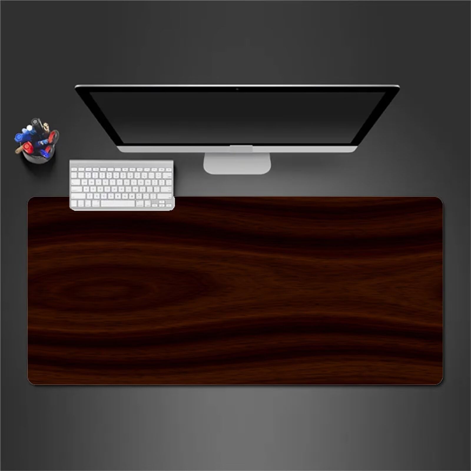 Alfombrilla Raton Gaming XXL 1200x600x2cm Alfombrilla de Ratón Grande Alfombrilla Gaming de Escritorio con Base Antideslizante para Gamers PC y Portátil (Grano de Madera)