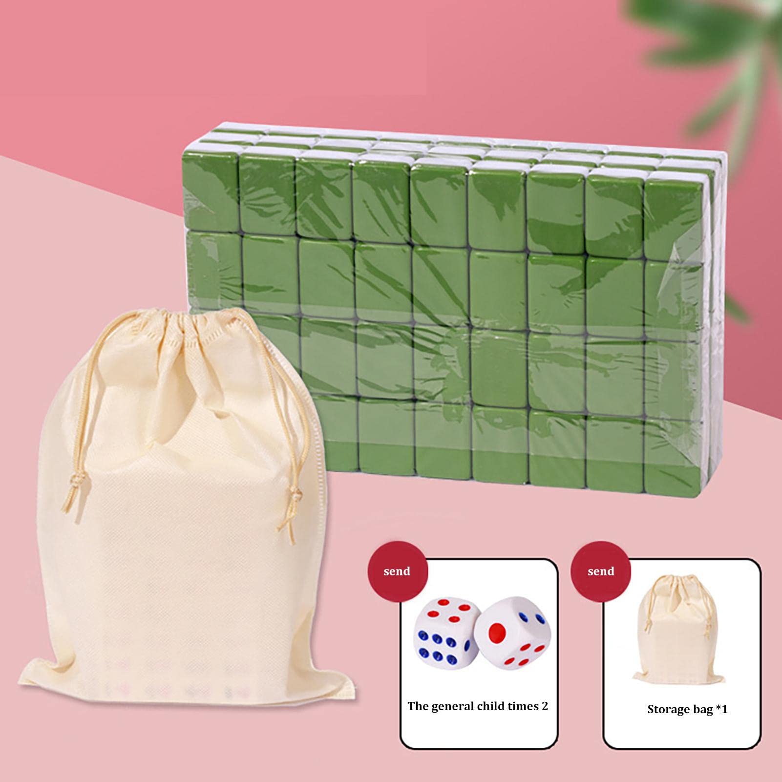 Mahjong Set di Giochi in Versione Cinese Tradizionale - 144 Tessere, Gioco da Tavolo da Viaggio, Classico Puntelli di Intrattenimento per Feste e Giochi di Società