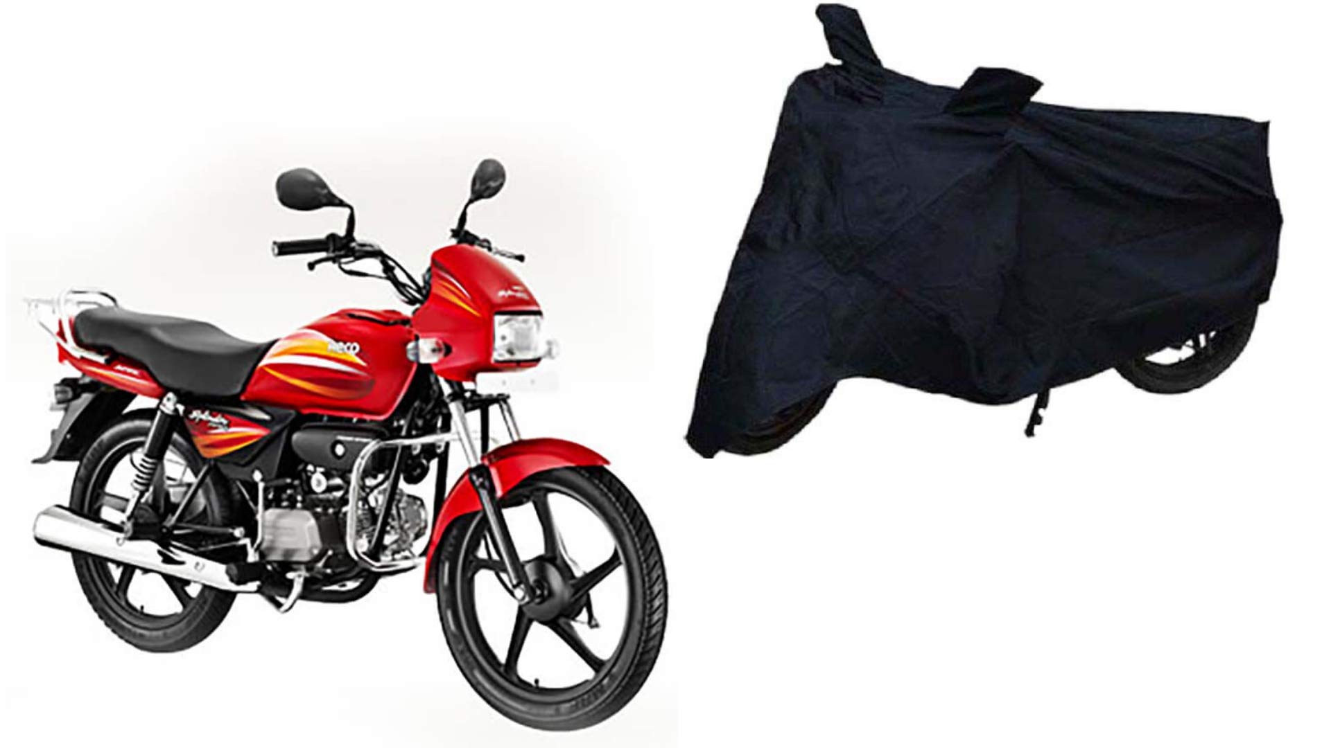 SHEEN Waterproof Bike Cover with Mirror Pockets |Dustproof and UV Protection Bike Body Cover for Hero Splendor (Black) (B07RK4RM84) Amazon Price History, Amazon Price Tracker