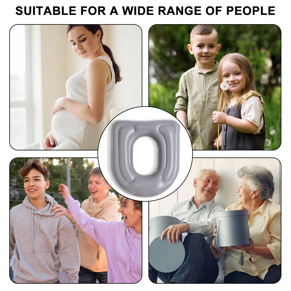 Siège de toilette gonflable réglable avec pompe pour adultes, personnes âgées, personnes âgées, handicapées, soulagement de la douleur au coccyx