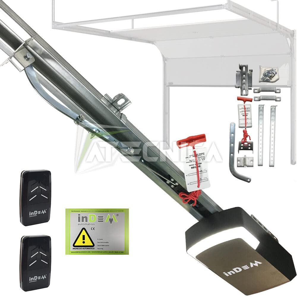 INDEM Automazione portoni sezionali TIRO 60 10mq Binario Cinghia e 2TX