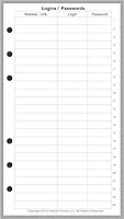 Vista 11 de Registro de Pagos/Gastos de Tamaño Personal y Registro de Cheques, Dimensionado y Perforado para Filofax Personal Notebook (9.4 cm x 17.1 cm)