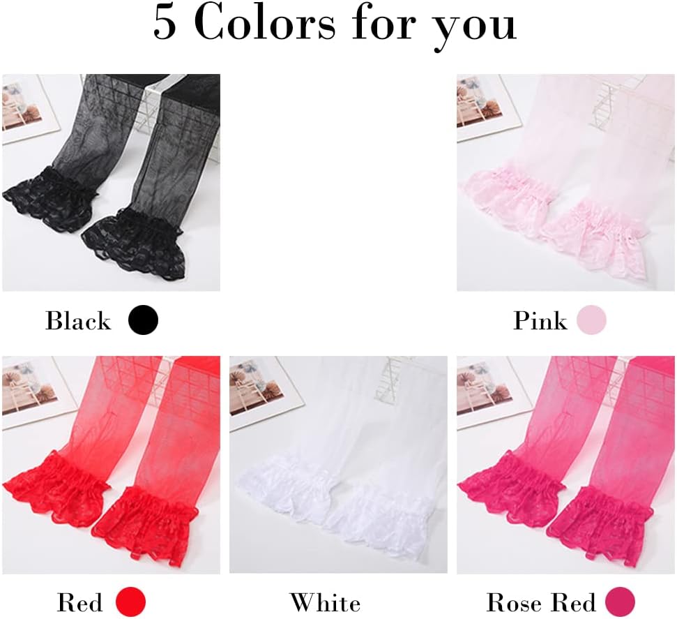 Women's Lace Top Thigh High Stocking with Stay Up Silicone…