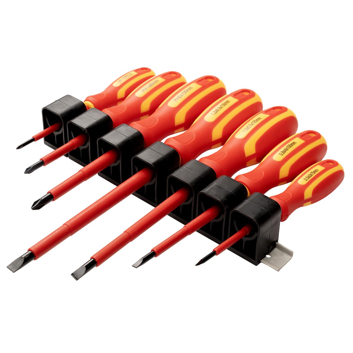 Amtech Yellow & Red L0650 7 Piece Vde Electrical Screwdriver Set, Tested Up To 1000V, Insulated, Ergonomic