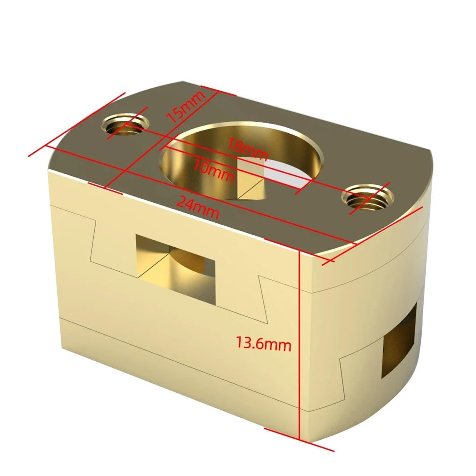 1/2/4 stücke 18mm Oldham Kupplung Ender 3 V2 CR10 Pro T8 Schraube Koppler Z-Achse 8mm Messing Blei Schraube Heißer Bett for 3D Drucker Teile(4pcs)