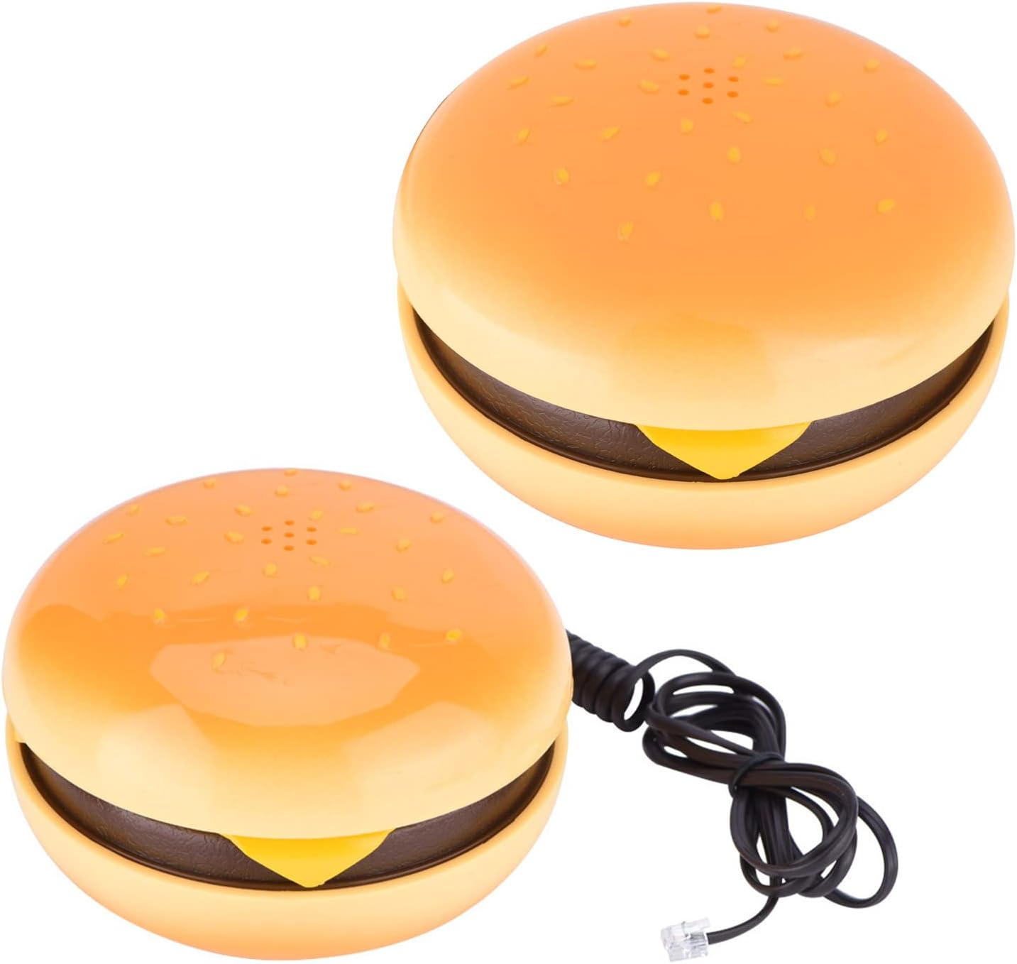 Landline Phone, Hamburger Burger Phone Telephone Cute Telephones Landline Corded Phone Desktop Phone for Home Hotel Office Decoration Kids Gift