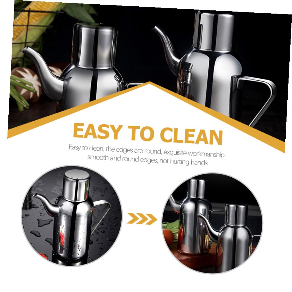 Aceitera de Acero Inoxidable 600ml Plata para Cocina