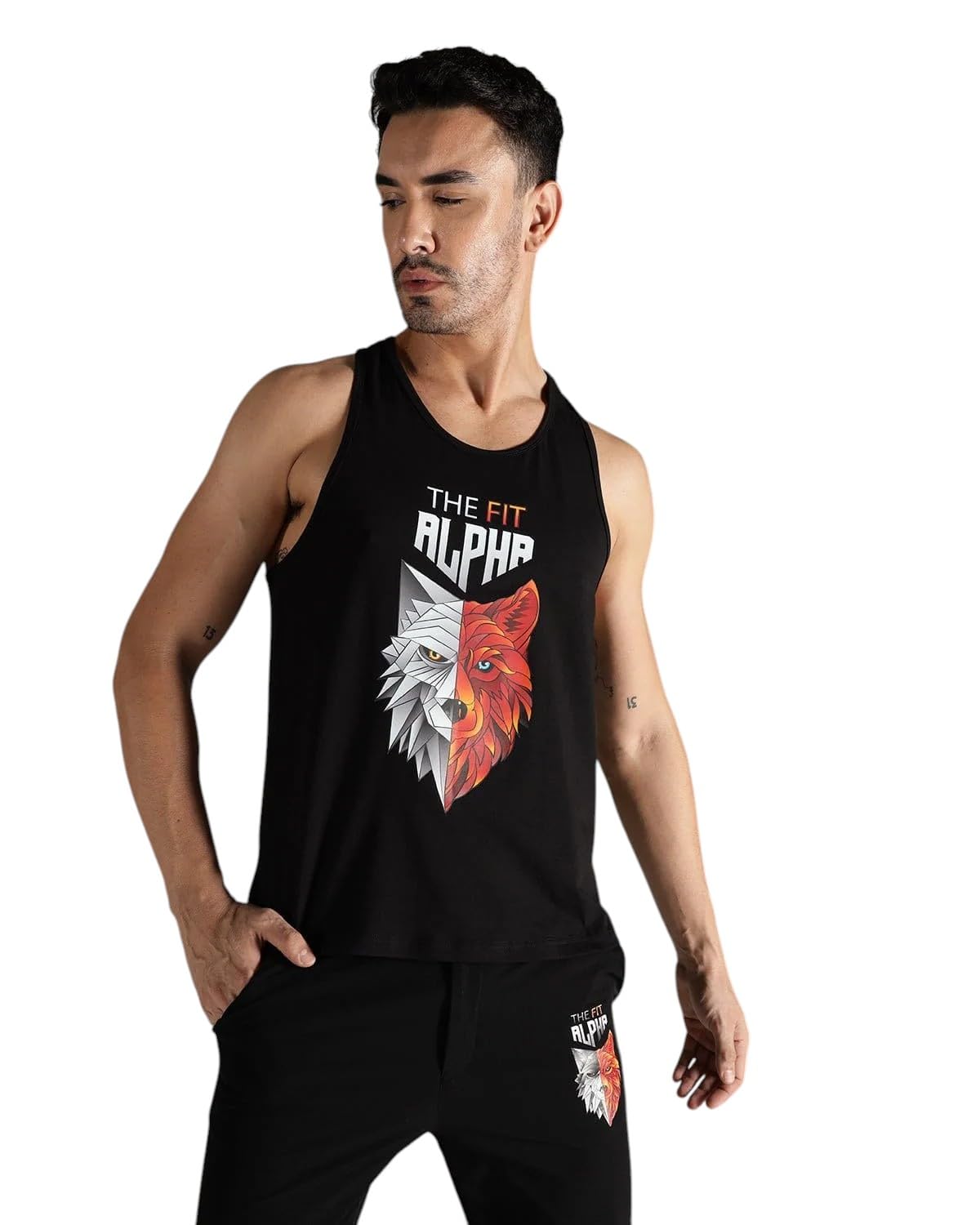 Men's Performance Tank Top | Premium 95% Cotton 5% Elastane Sleeveless Gym Vest | Breathable Muscle Fit Athletic Training Tank for Workout, Running & Everyday Wear-image-6