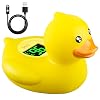 b&h Rechargeable Baby Bath Thermometer, Digital Floating Shower Thermometer for Infant Bathtub and Room, Upgraded Turn Off Function, Fast Temperature Reading, Safety Newborn Bath Time Toy Baby Duck