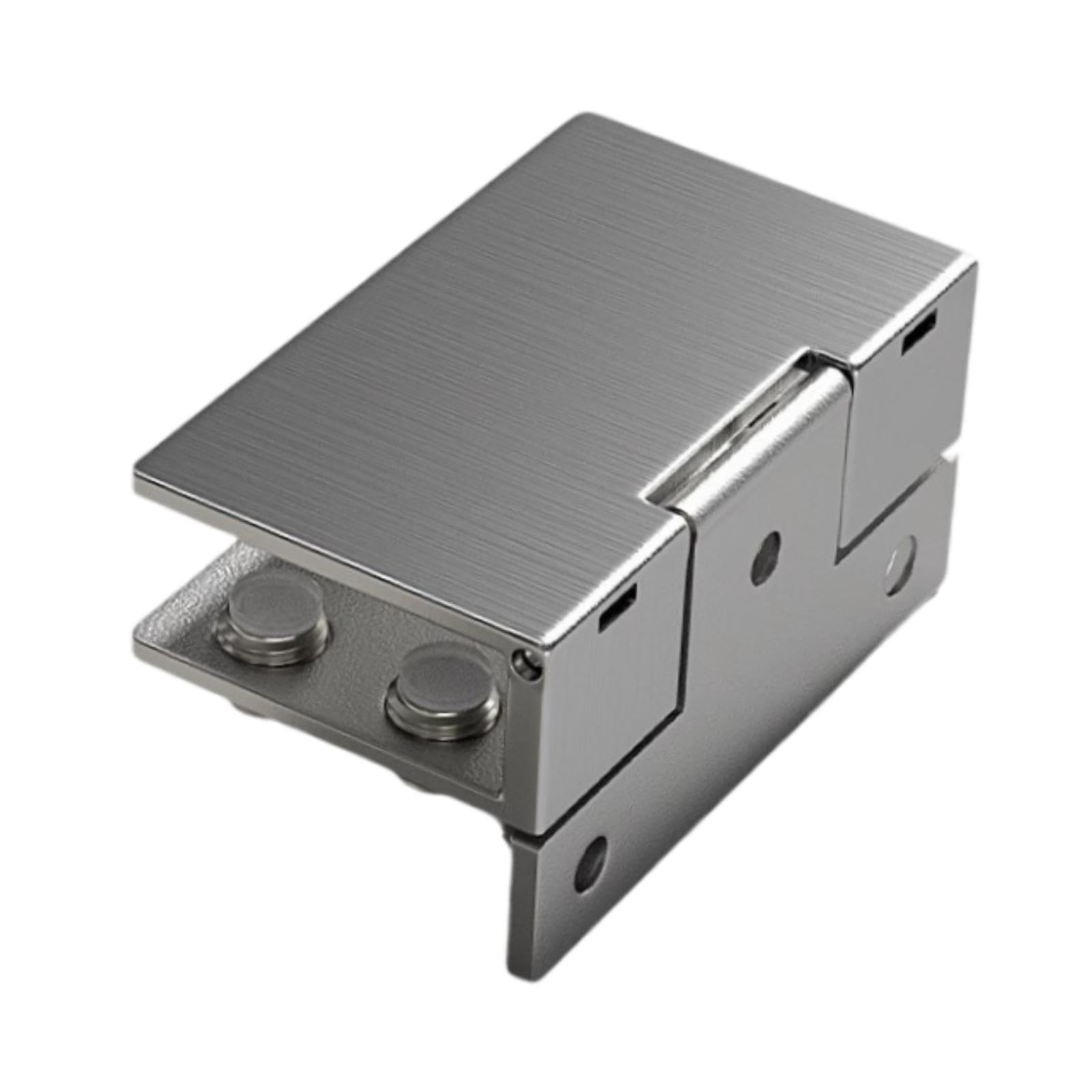 Qlecxzi Silvery Cupboard Glass Door Hinge Replacement Hardware Easy Install Hydraulic Soft Close Mechanism Suitable For Wide Range Of Frameless Glass Panels Door, 5.4X3.4cm