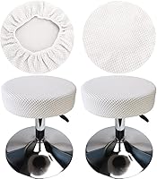 Vista 15 de Funda de taburete redonda de 12 a 16 pulgadas, fundas de asiento redondas para taburetes de bar, tela de lujo elástica, lavable, jacquard a prueba