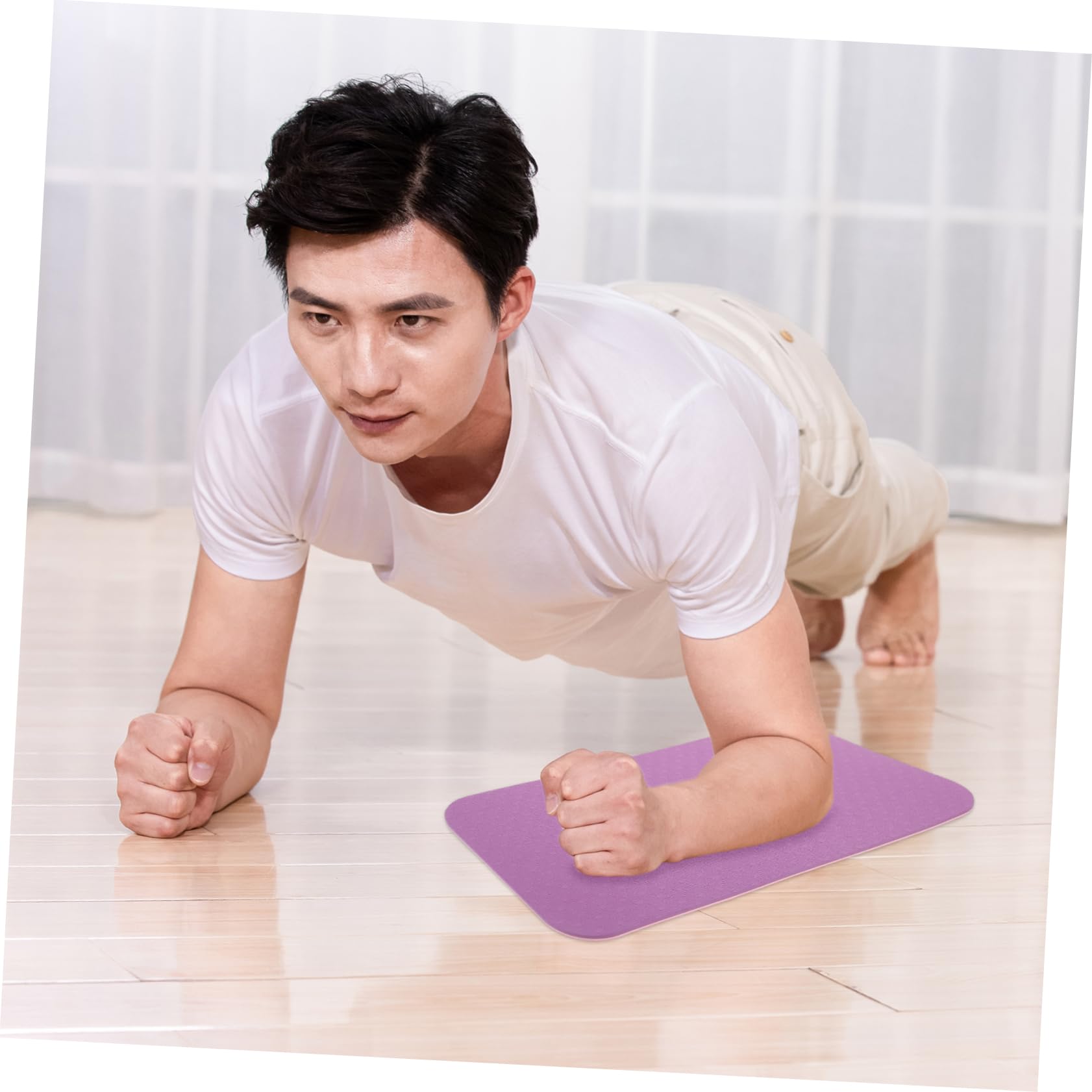BESPORTBLE Tappetino per Ruota Addominale Ginocchiera Yoga Ginocchiera per Tappetino Yoga stuoie Attrezzi Palestra Attrezzatura Palestra Supporto per Il Ginocchio Ginocchiere Cuscino TPE