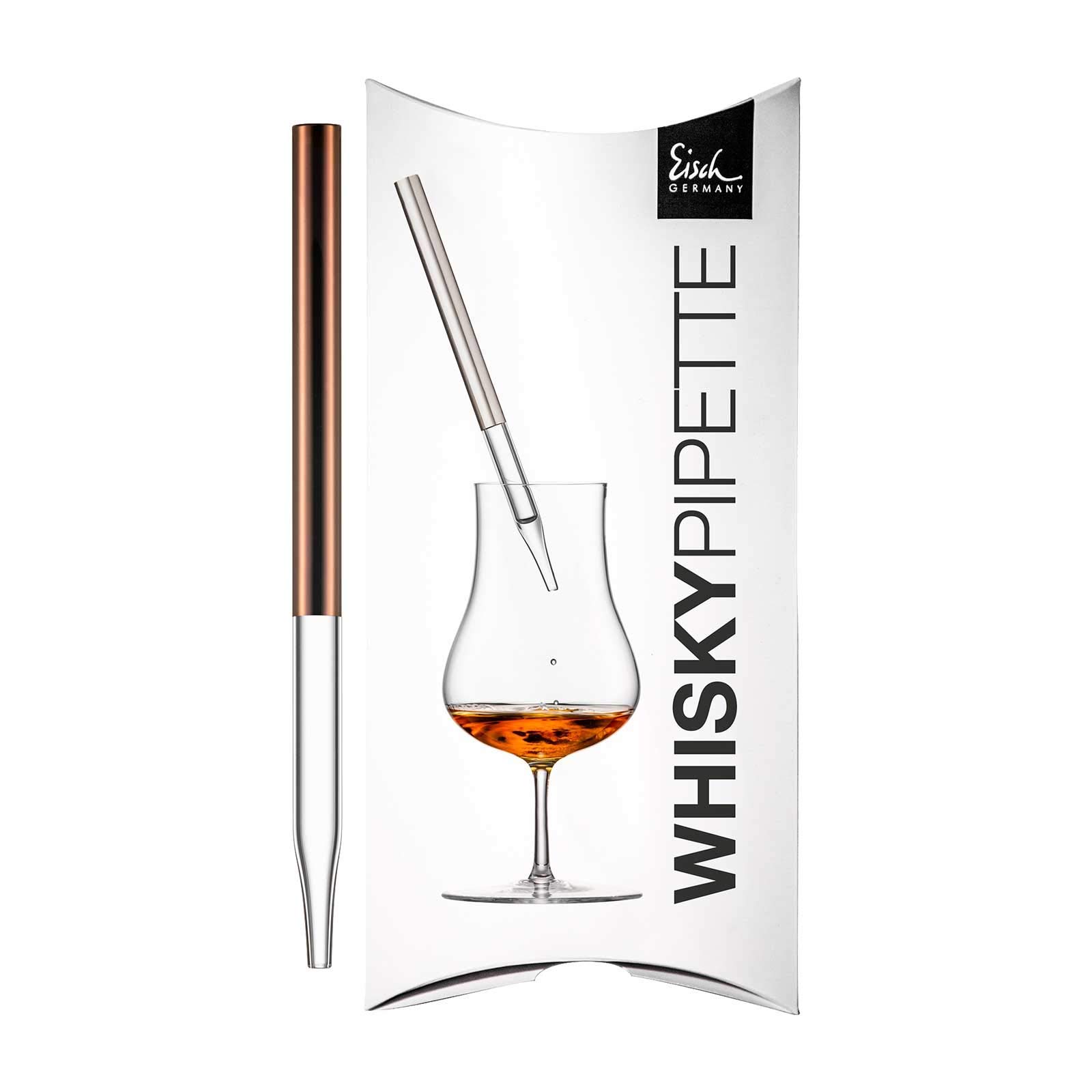 Pipette à whisky Eisch cuivre pour votre bar de salon avec coffret