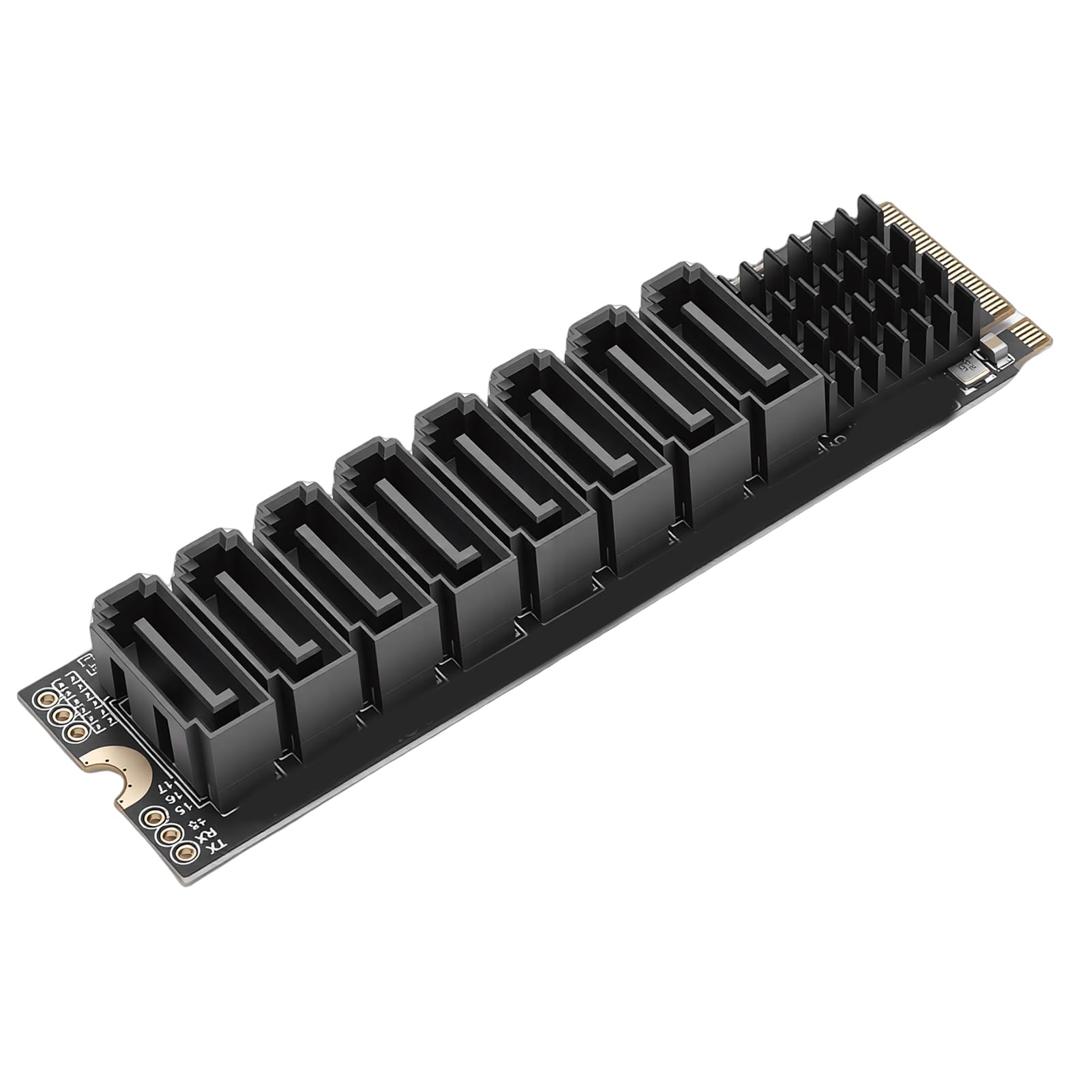 Generic Carte D'extension PCIe M.2 Key vers 8 Ports Serial ATA pour des Performances à Haute Vitesse pour Les Serveurs Domestiques et Les Serveurs Multimédias