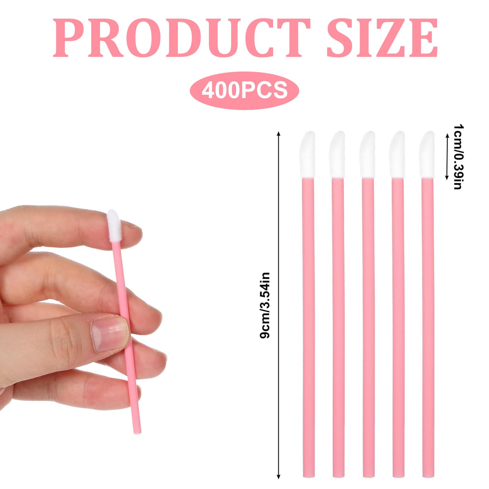 Pinceles Desechables para Labios 400 Piezas Multifuncionales Aplicador Portátil