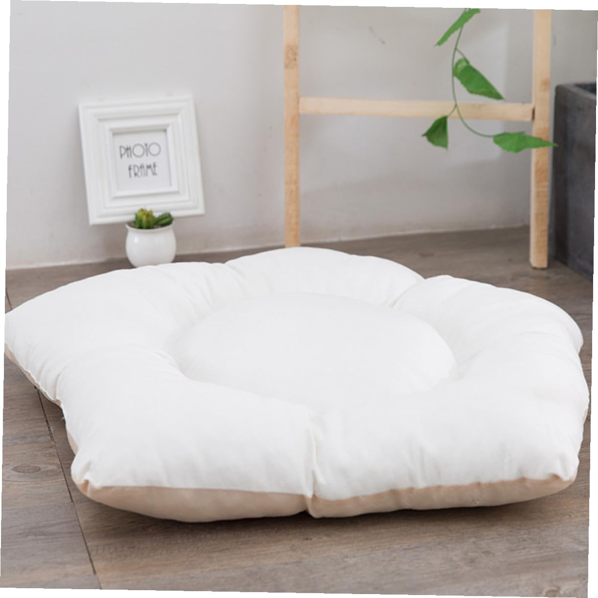 Niche pour Chien Pliable en Toile Coussin Amovible, Tente Triangulaire en Toile Lavable de Taille Moyenne, Abri Confortable et Portable pour Petits Chiens et Chiots