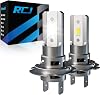 RCJ H7 Warning Fog Bulbs, 6000K Cool White Super Bright, Plug and Play, IP67, Pack of 2
