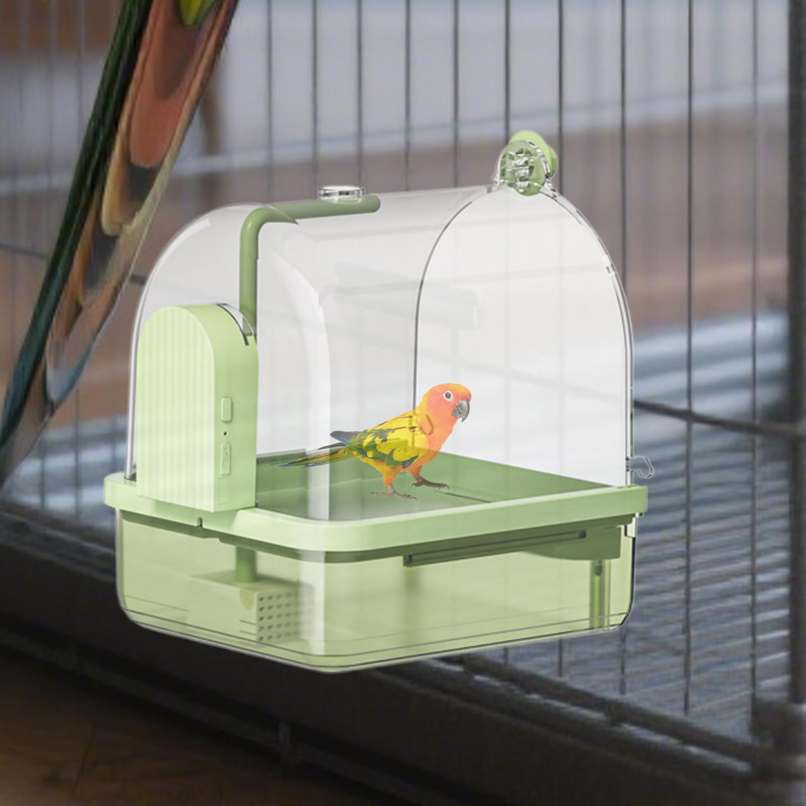 Cage de Bain pour Oiseaux Support de Automatique