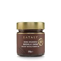 Vista 4 de Eataly Crema de avellanas untable, Crema Spalmabile Nocciola - Fabricada en Italia, frasco de 230g/ 8.1oz, paquete de 1