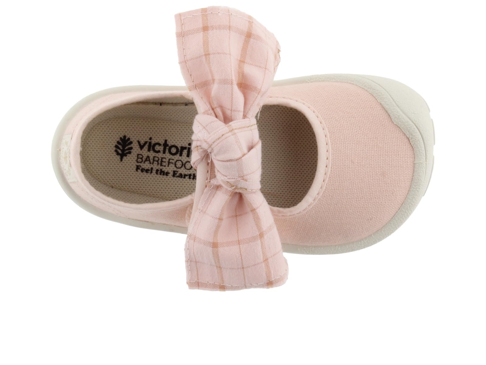 Victoria Merceditas Respetuosas Barefoot Bosco Lona Tira Adherente Lazo Cuadros para Niñas