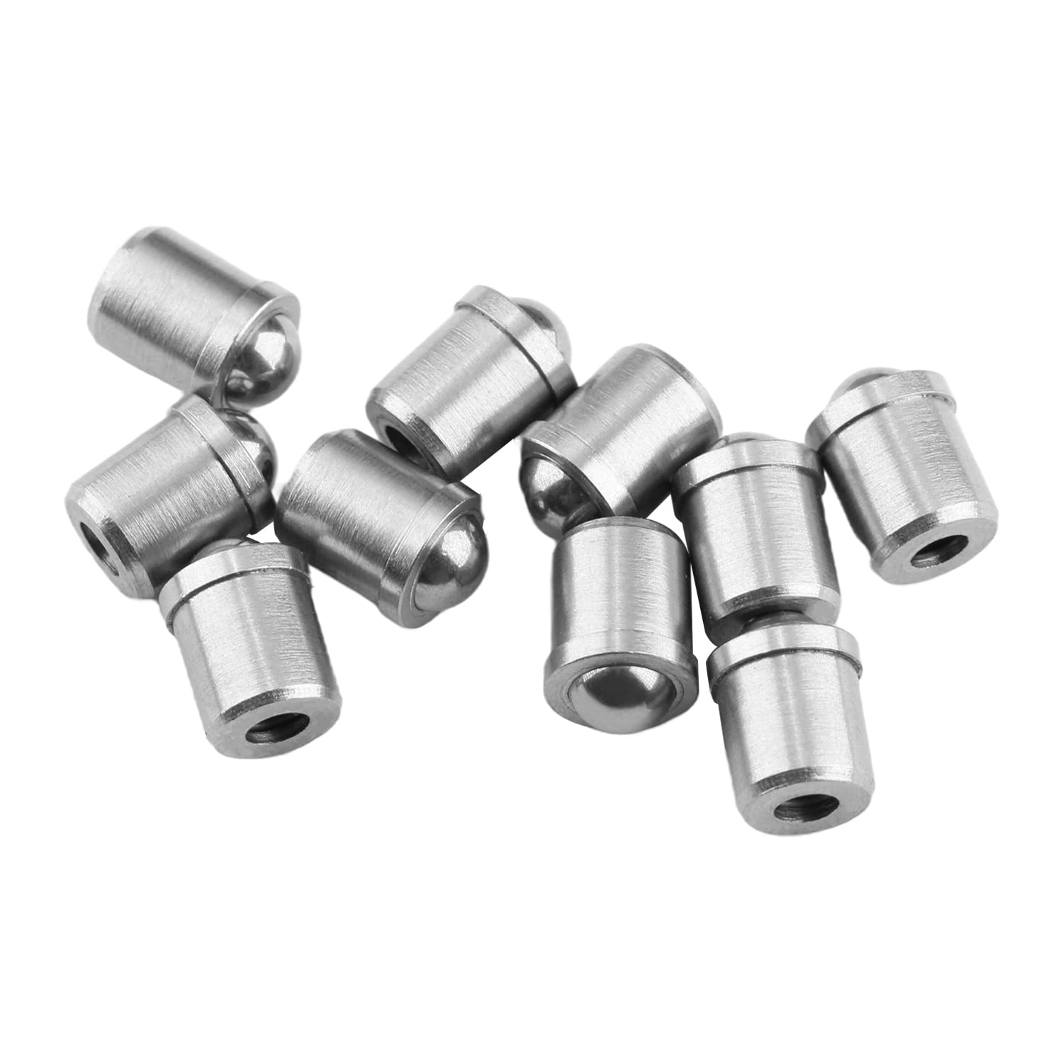 Kugelschnäpper aus Edelstahl, für Schranktüren, Schubladen, 1 cm Durchmesser, silberfarben, 4 Stück