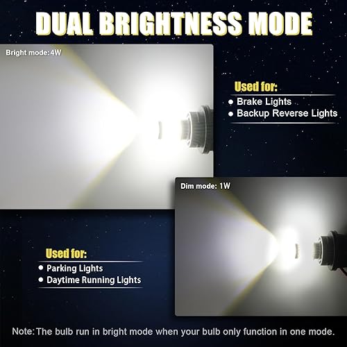 Miniatura 10 de Bombillas LED, con repuestos proyector para luces traseras de apoyo o de freno, xenón blanco (6500K) Brightstar Newest 9-30V Super brillosas de baja