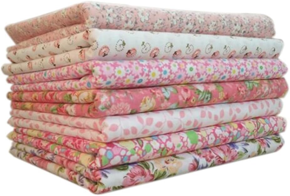 Firiodr 7pcs/set Cotton Fabric For Sewing Quilting Patchwork Home Textile Pink Series Tilda Doll Body Cloth