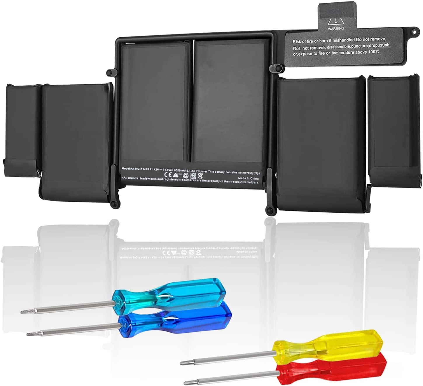 ACJADL A1582 A1502 Laptop Battery Replacement for Macbook pro Retina 13 inch Late 2013 Mid 2014 Early 2015,Fits A1493 Laptop Battery [Li-Polymer 11.42V74.9WH 6559mAh]