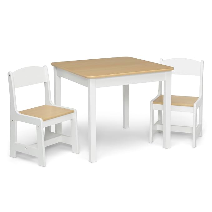 Amazon.com: Delta Children MySize Kids Wood Table and Chair Set (2 ...