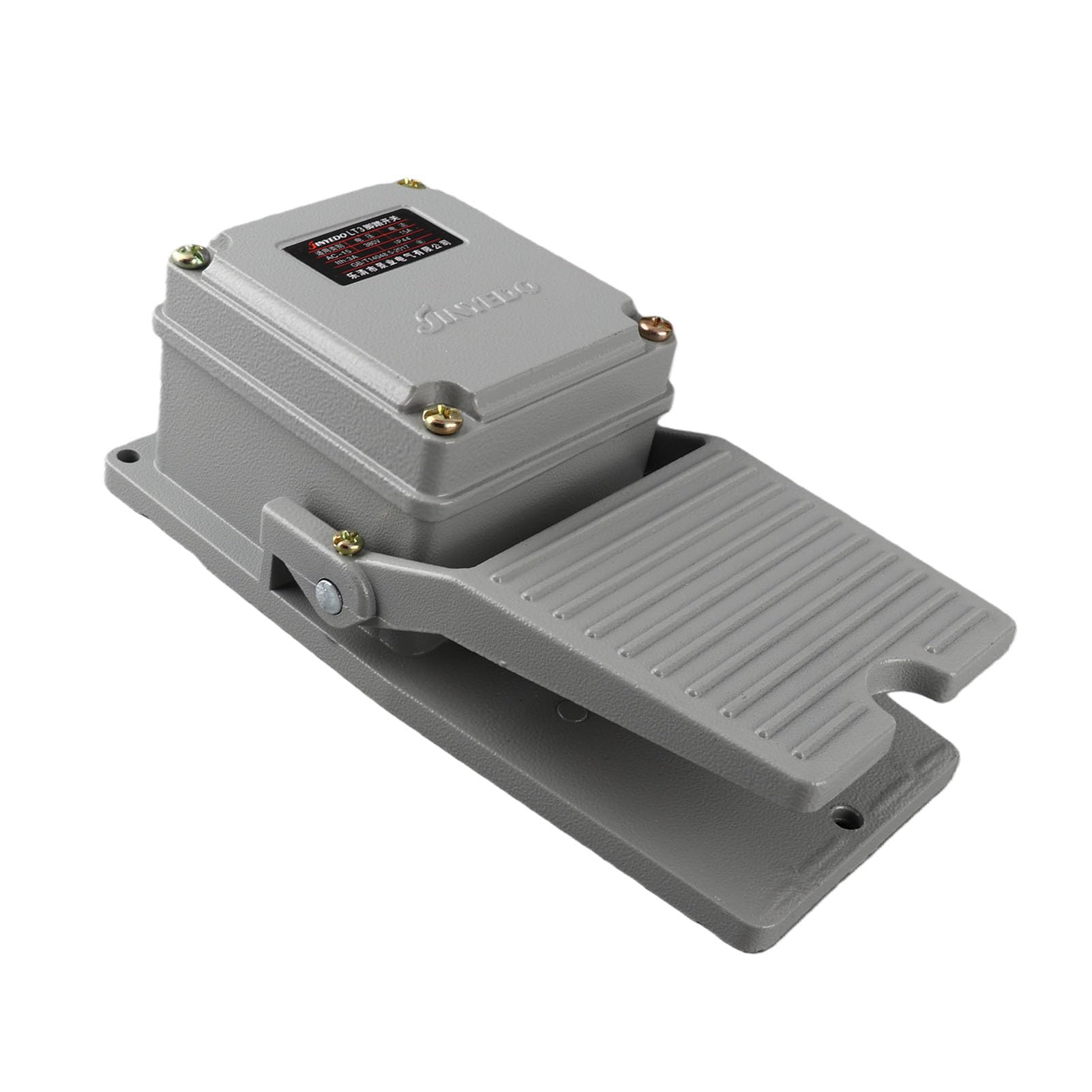 Interruttore pedale, pedale elettrico momentaneo alluminio antiscivolo, interruttore comando pedale, contatti argentati Interruttore a pedale LT3 Commercio, Industria e Scienza
