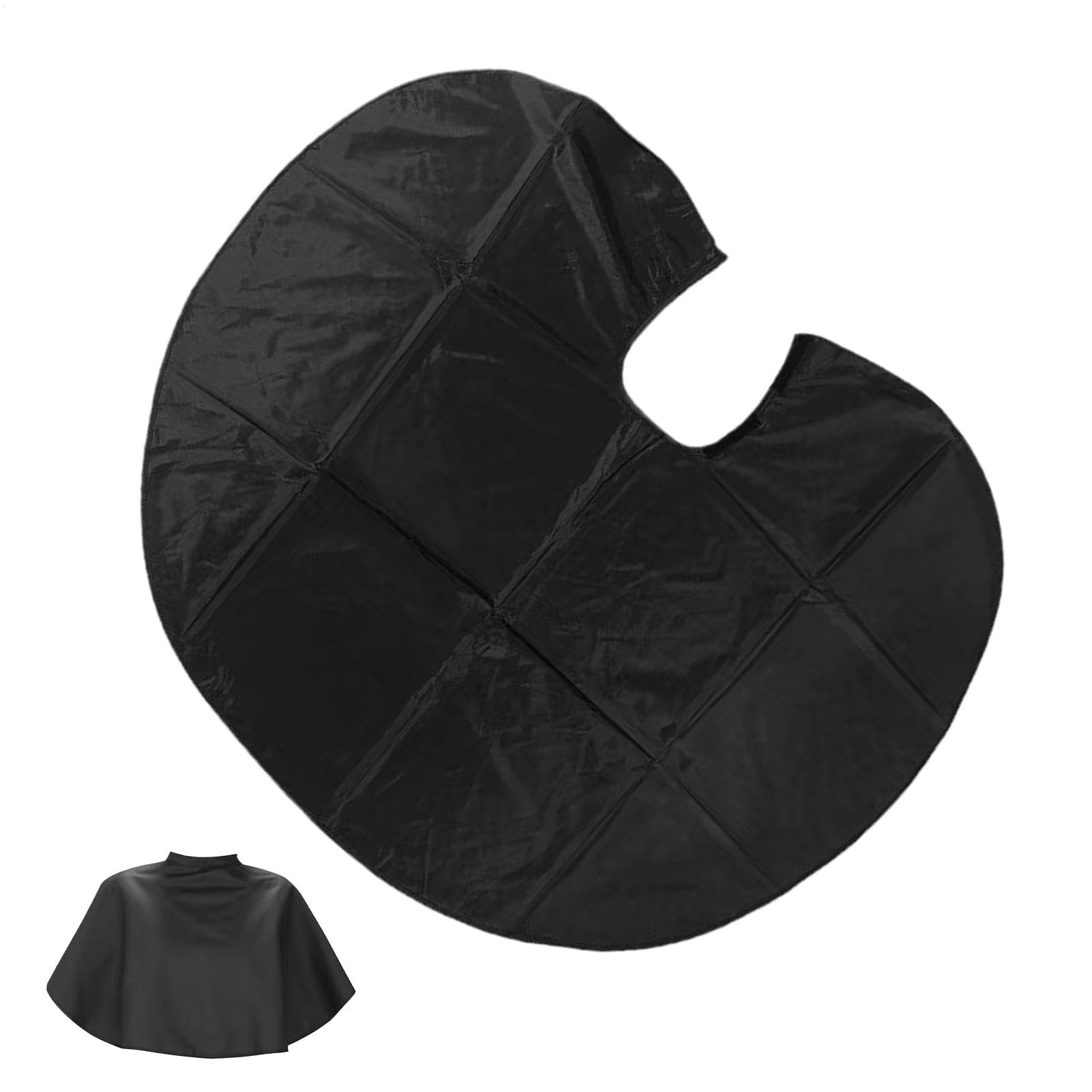 Salon Equipment Cape, Haircut Cape Black, Hairdressing Equipment Haircut Capes Short, 9.45x12.6in Adjustable Hairdressing Apron, Professional Salon Apron for Home Salon