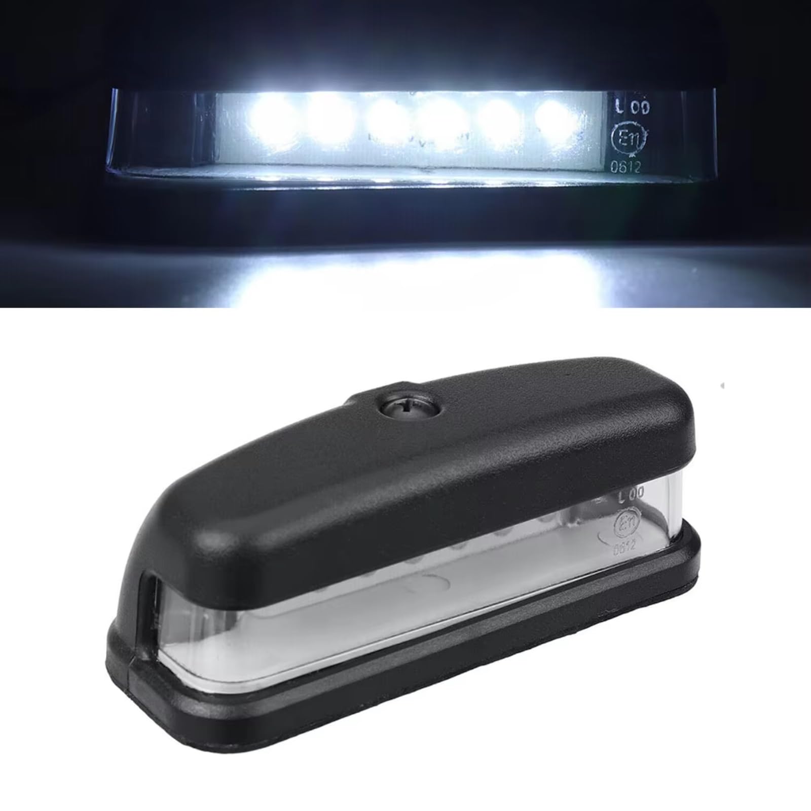 Iluminación Matricula Vehiculo 1 Lámpara De Luz Trasera Para Matrícula, Universal, Transparente, 10-30 V, Para Camión, SUV, Remolque, Camión, Accesorios Para Automóvil.