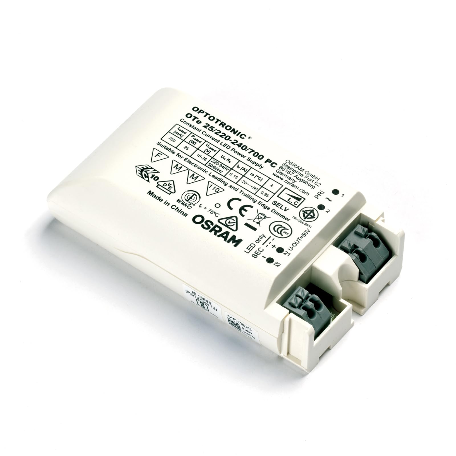 Osram Multicoloured Driver - Optotronic Ote 25/220-240/700 Pc