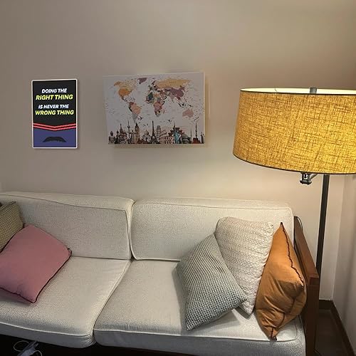 Miniatura 9 de Flinelife Letrero con texto en inglés Believe Lasso, tamaño grande de 16 x 12 pulgadas, decoración motivacional de metal para pared, perfecto para