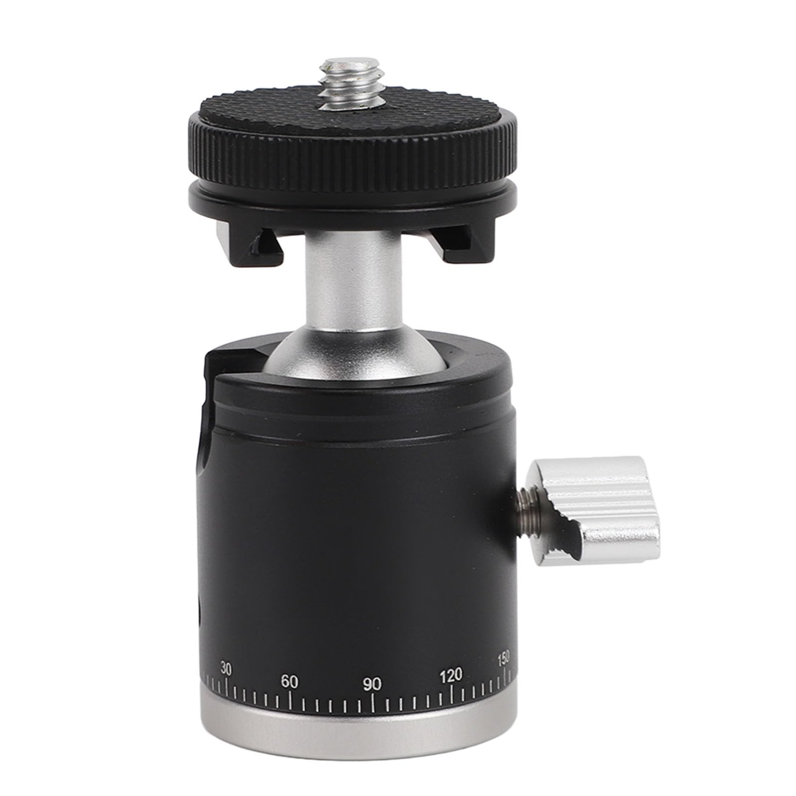 Mini Testa a Sfera, Testa a Sfera Panoramica Girevole a 360 Gradi per Treppiede per Fotocamera con Attacco per Slitta Fredda con Vite da 1/4 di Pollice, Carico 3 Kg, per